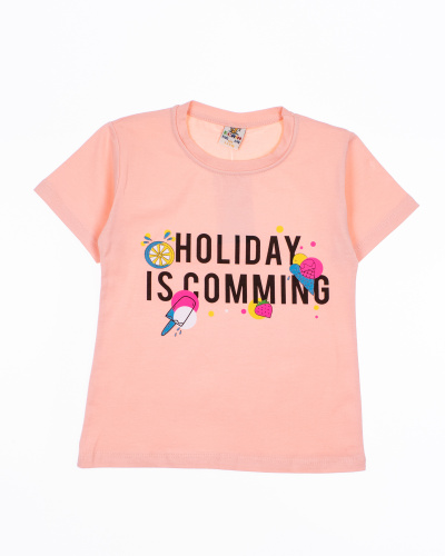 ECRIN 5067/ Футболка (цвет: Персиковый)